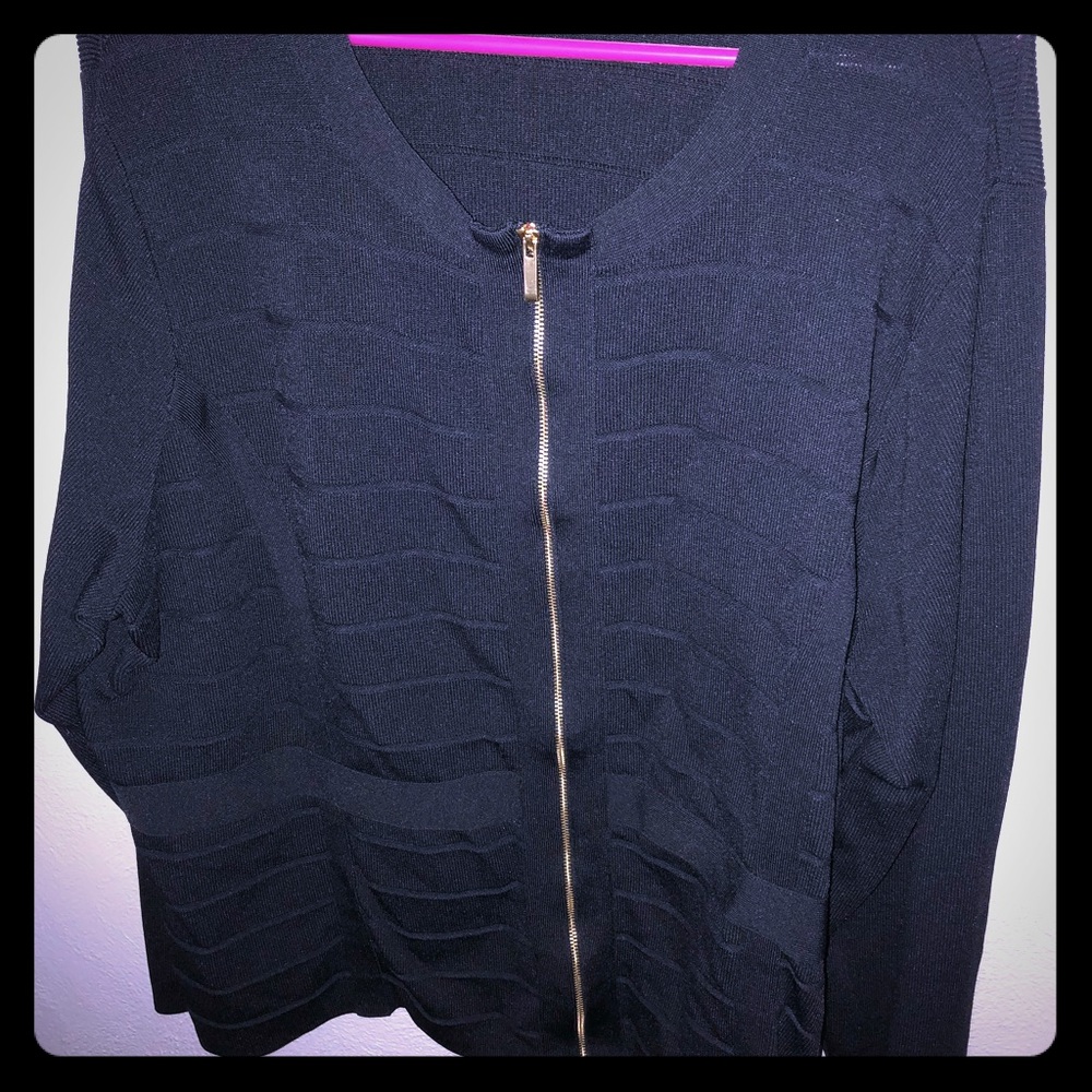 Lane Bryant cardigan/blazer with striped texture